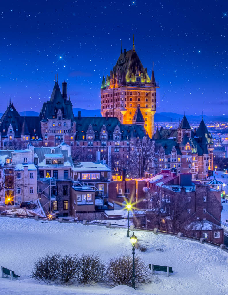 Hotel Frontenac under starry sky #2